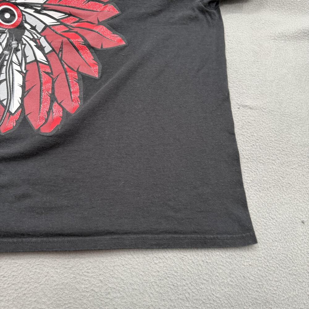 Hard Ten Shirt Mens 2XL Black Skull Tribal Headdress Graphic T-Shirt Tee Tagless - Picture 7 of 8